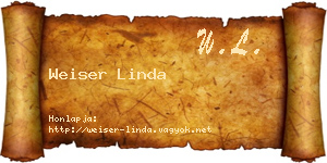Weiser Linda névjegykártya